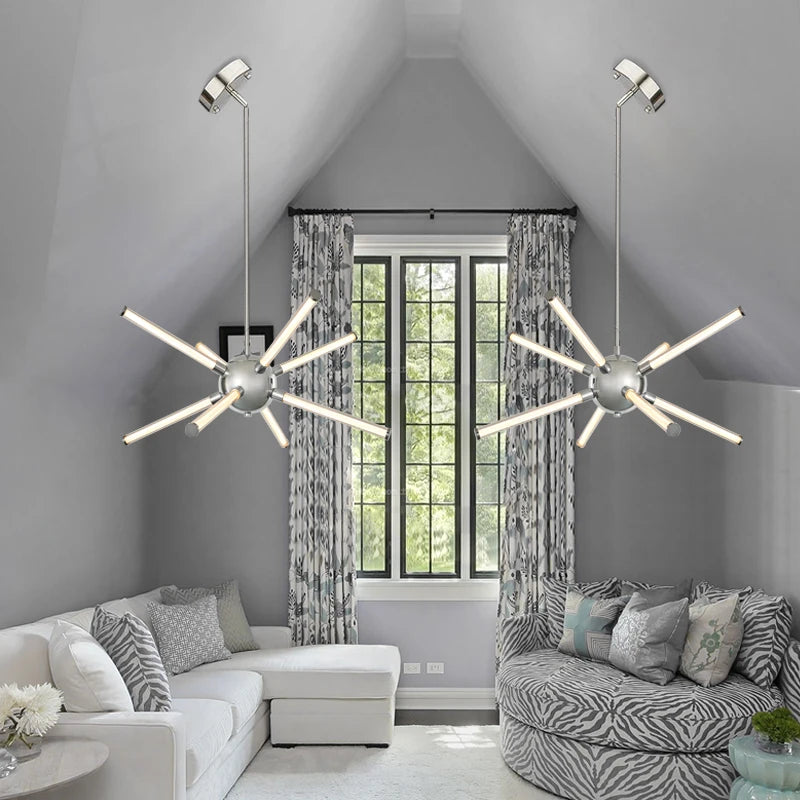 Modern aluminium pendant light for bar and kitchen - vue 5 sur 9