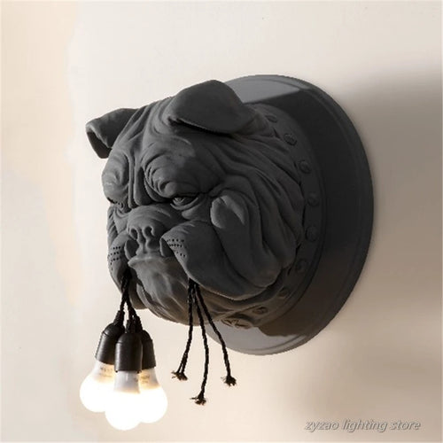 Decorative resin animal dog wall light for interior design