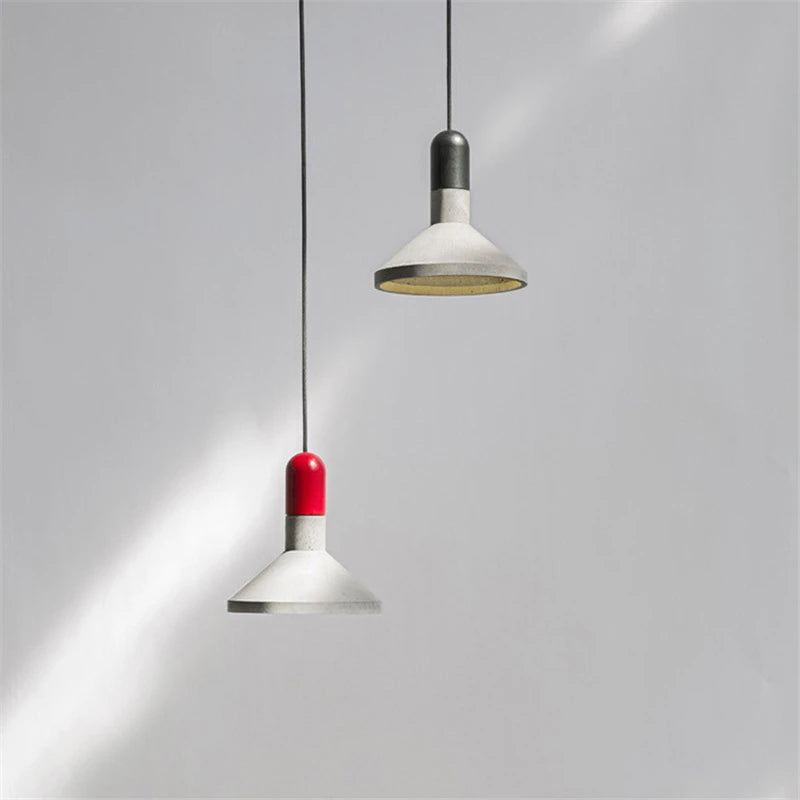 Industrial concrete pendant light for café and restaurant - vue 9 sur 9