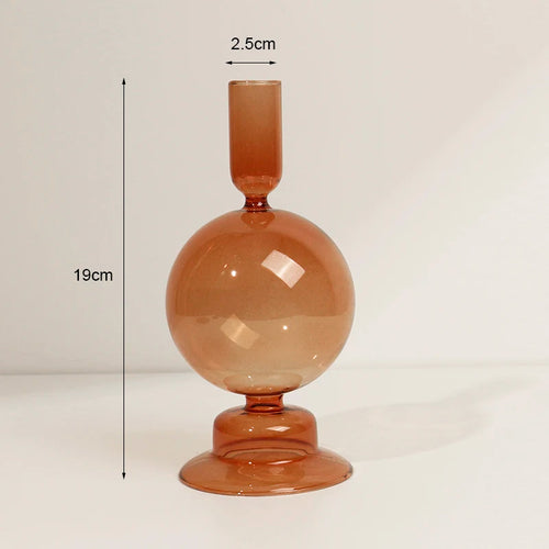 Glass candle holders for festive table decoration - vue 9 sur 11