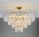Artistic round glass chandelier for modern interiors