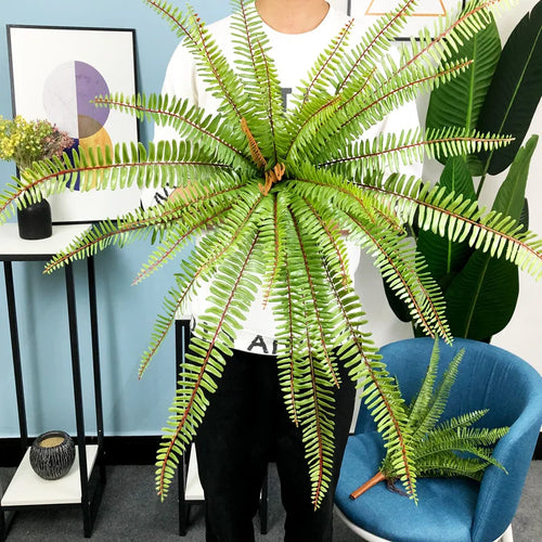 Large artificial fern palm for tropical outdoor decor