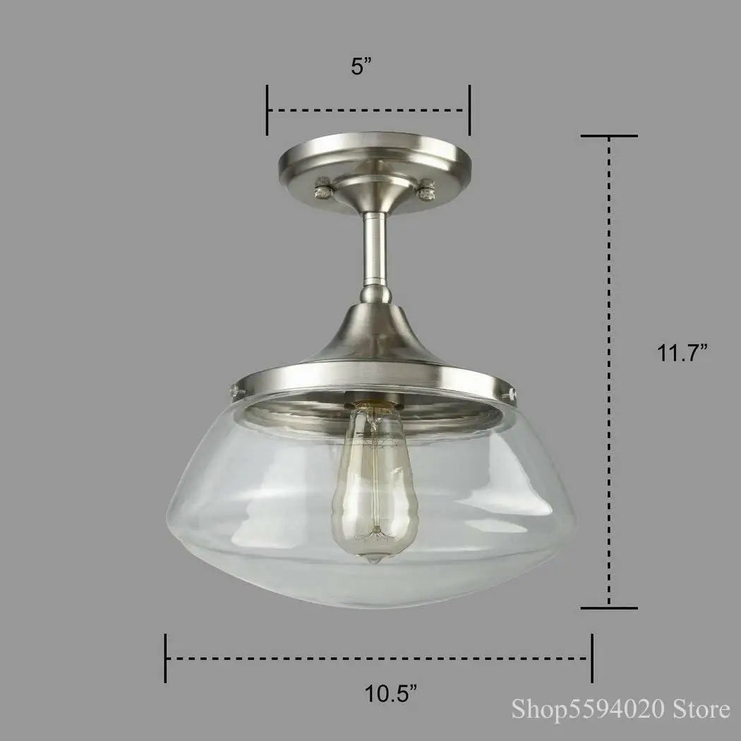 Retro-industrial clear crystal chandelier indoor light - vue 7 sur 8