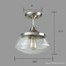 Retro-industrial clear crystal chandelier indoor light