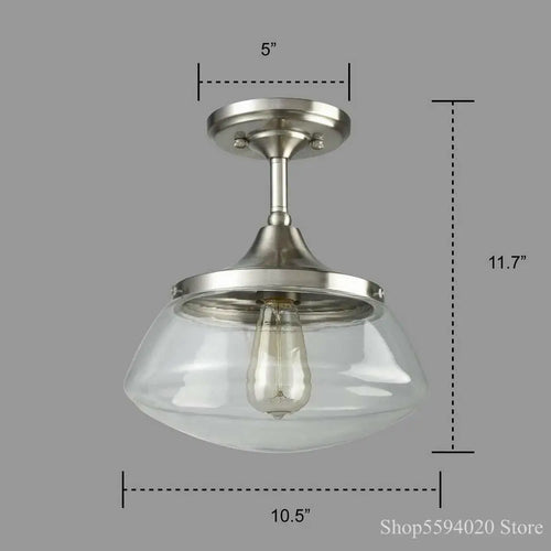 Retro-industrial clear crystal chandelier indoor light - vue 8 sur 8