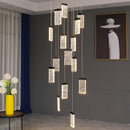 Contemporary crystal chandelier for staircases and interior decor
