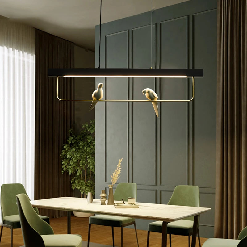 Minimalist nordic design luxury LED pendant lamp - vue 3 sur 10