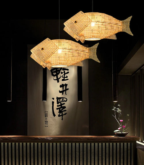 Bamboo carp pendant light - vue 2 sur 9