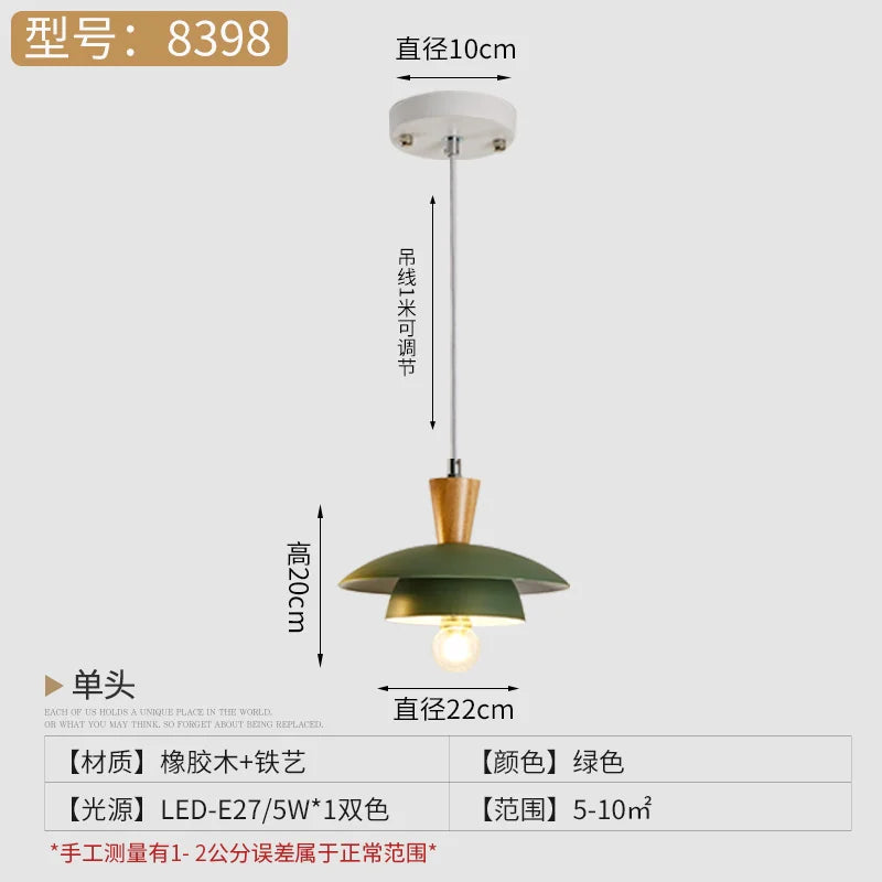 Modern wrought iron chandelier with creative macaron style for interiors - vue 5 sur 8