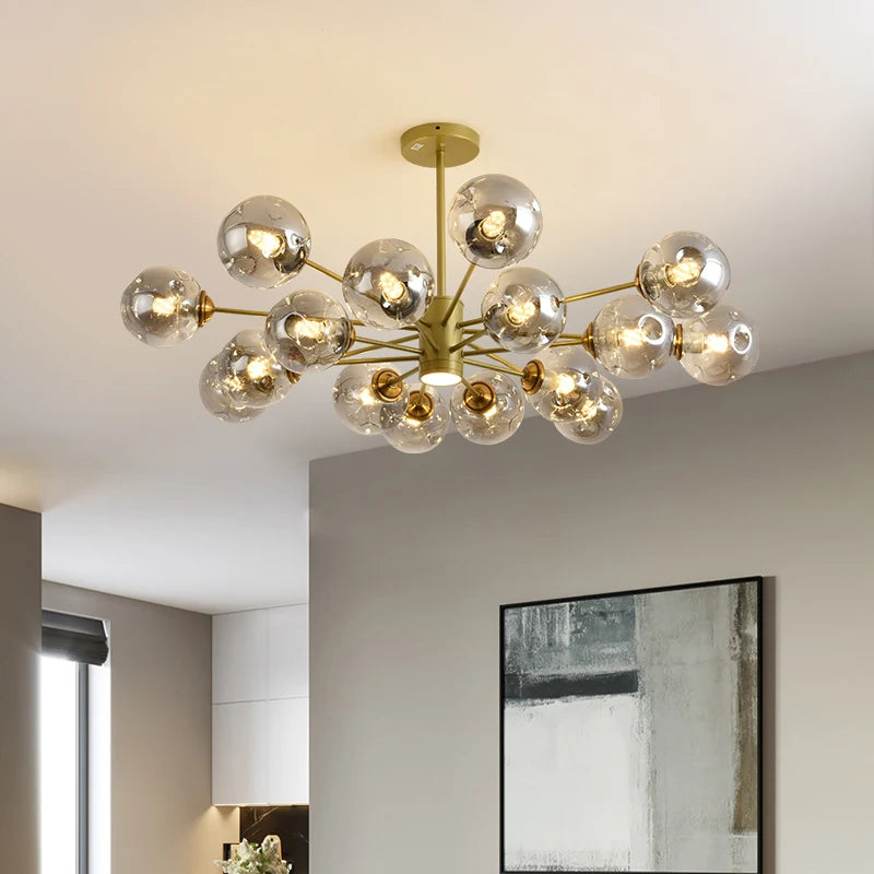Modern designer magic bean glass chandelier for interiors