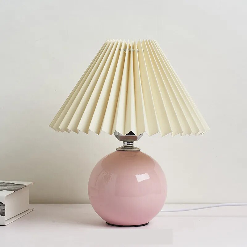 Korean pleated table lamp - vue 13 sur 25