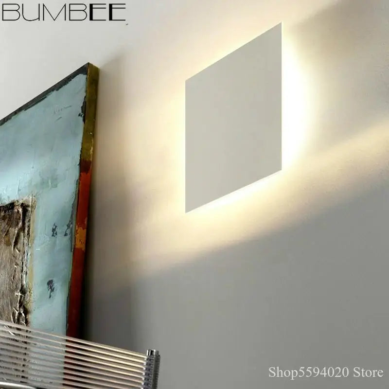 Modern square LED ceiling light for elegant interior decor - vue 4 sur 6