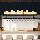 Nordic luxury dining room LED glass chandelier for kitchen island and living room