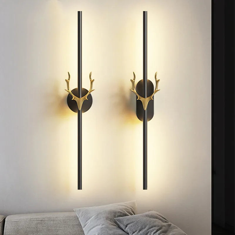 Creative decorative deer-shaped wall light for indoors