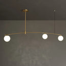 Modern metal and glass chandelier for Nordic interiors