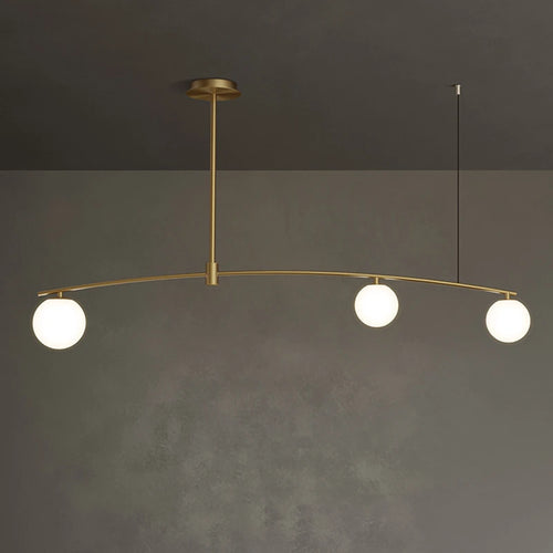 Modern metal and glass chandelier for Nordic interiors - vue 5 sur 9