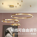 Modern LED ceiling light with brushed gold ring