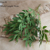Eucalyptus tree branch with round leaves retro artificial foliage decoration
