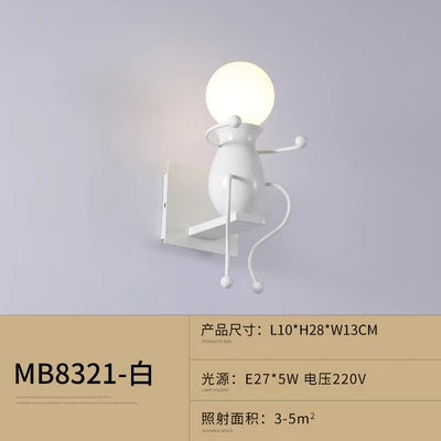 Modern iron humanoid wall light decorative indoor lamp