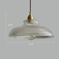 Nordic vintage striped glass pendant light