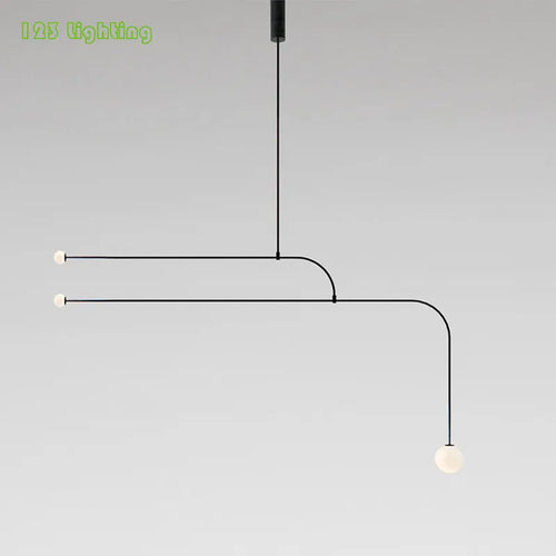 Modern black metal pendant light for contemporary interiors - vue 4 sur 14