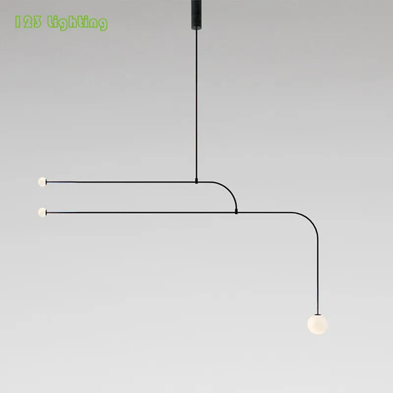 Modern black metal pendant light for contemporary interiors - vue 3 sur 14
