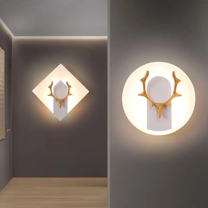 Modern decorative LED wall light in iron and acrylic