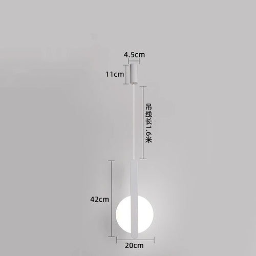 modern led pendant light for elegant interior decoration - vue 8 sur 12