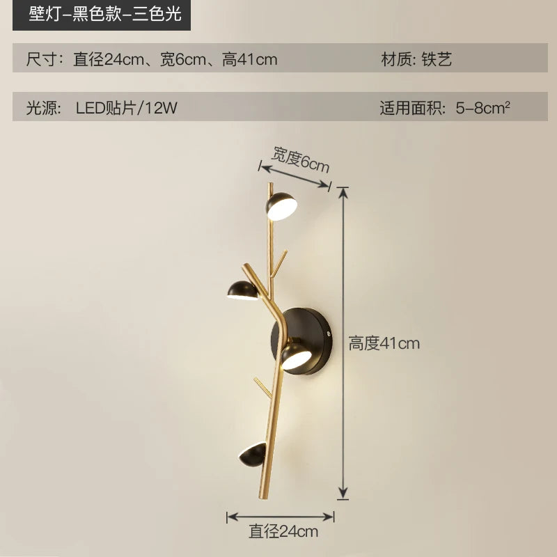 Modern and creative LED wall light for indoor decoration