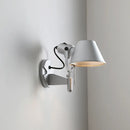 Modern LED wall light with foldable adjustable long arm for reading