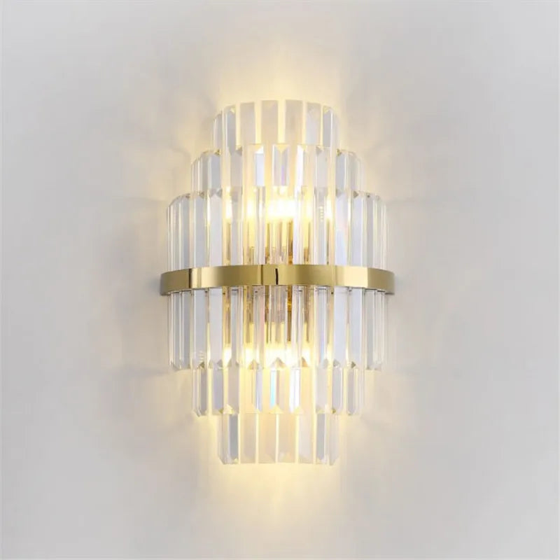 Modern European style crystal wall light for decorative interiors - vue 3 sur 6