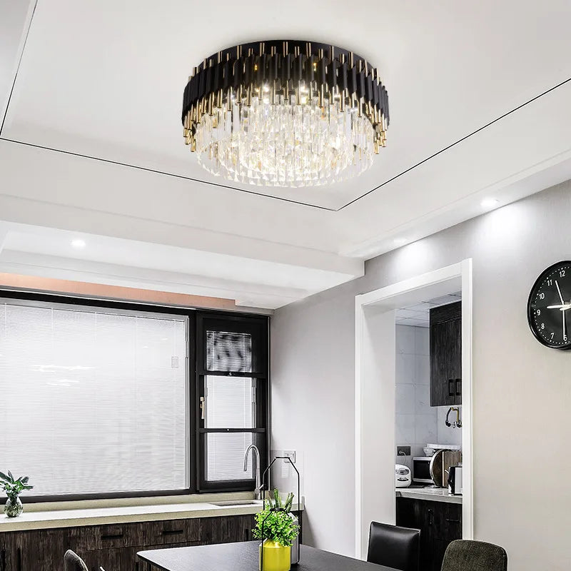 Luxury modern crystal LED chandelier decorative lighting - vue 4 sur 9