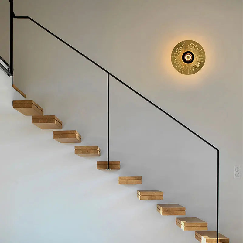 Modern LED wall light in stainless steel for shops