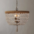 Vintage crystal pendant light in industrial style for elegant interiors