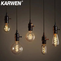 Retro LED Edison bulb with warm yellow vintage filament light