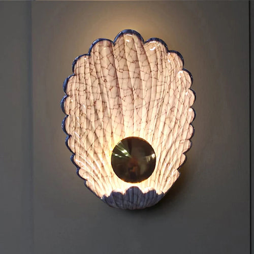 Nordic shell LED wall light for stylish home décor - vue 2 sur 7