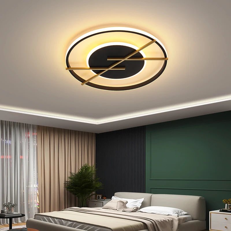 Modern round LED ceiling light for bright interior decor - vue 3 sur 10