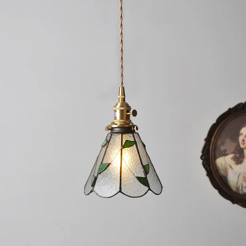 Retro glass pendant light for bar and restaurant decor