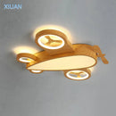 Nordic airplane ceiling light with remote control for children