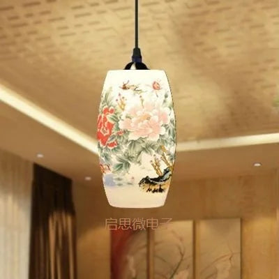 Chinese ceramic pendant light - vue 13 sur 30