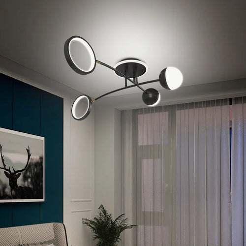 Modern decorative ceiling light for interiors and LED lighting - vue 6 sur 12