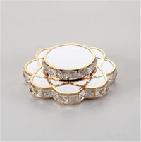 Luxury decorative crystal LED ceiling light with flowers