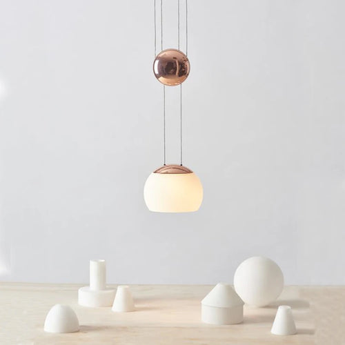 Adjustable designer Nordic glass pendant light loft style - vue 9 sur 8
