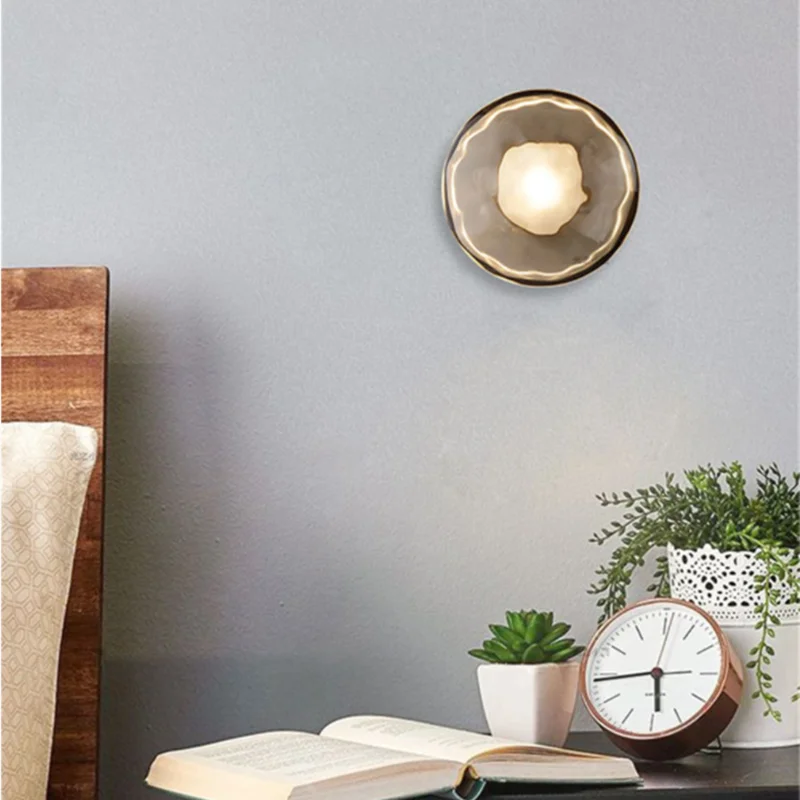 Glass design wall light for elegant modern decor - vue 5 sur 10