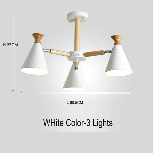 Nordic wooden pendant light for interior decor - vue 23 sur 26