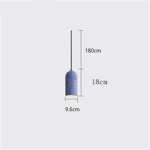 Cement LED pendant light industrial decor for café club bar - vue 7 sur 9