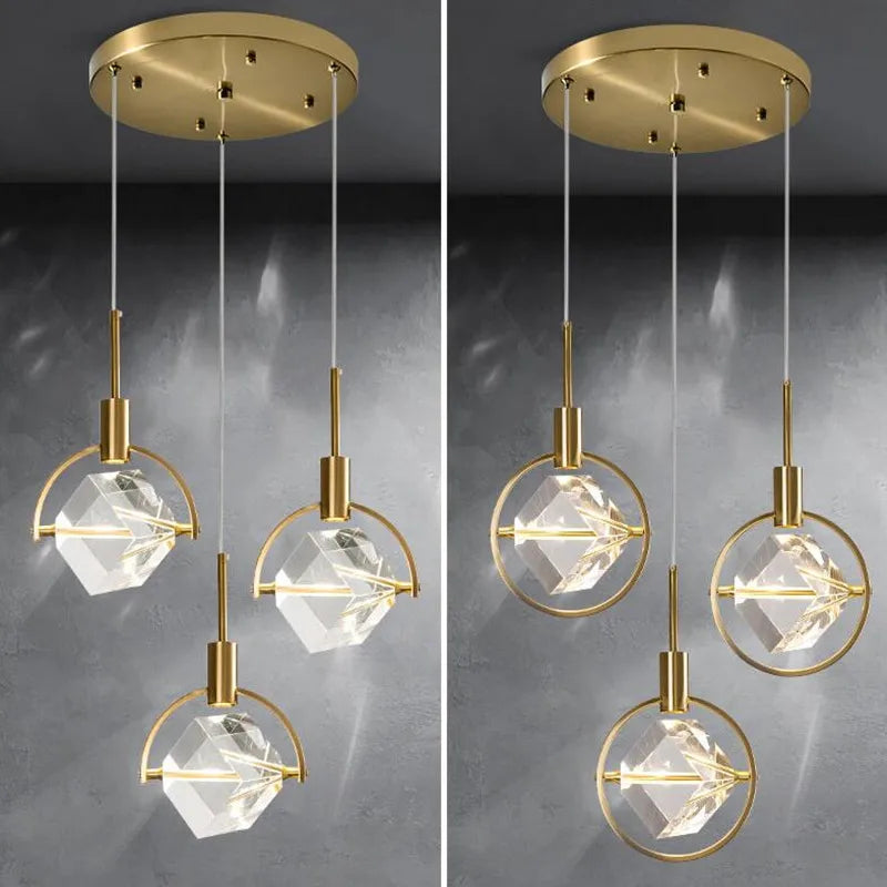 Creative Nordic crystal lamp for restaurant and bar