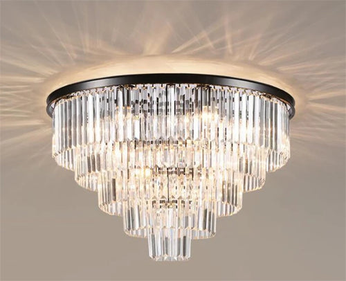 Modern crystal ceiling light for elegant interior décor - vue 4 sur 7