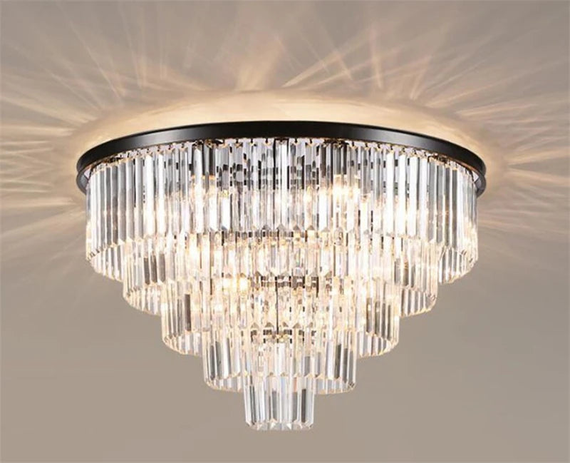 Modern crystal ceiling light for elegant interior décor - vue 3 sur 7