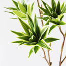Large artificial bamboo branch with decorative flowers and leaves